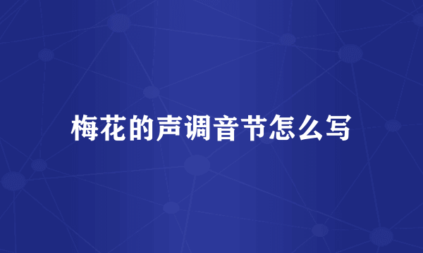 梅花的声调音节怎么写