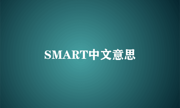 SMART中文意思