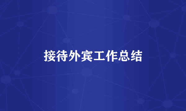 接待外宾工作总结