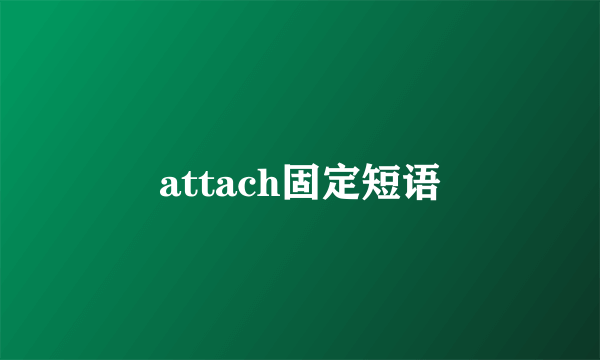 attach固定短语