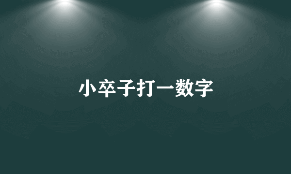 小卒子打一数字