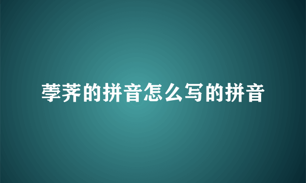 荸荠的拼音怎么写的拼音