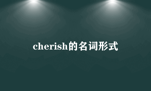 cherish的名词形式