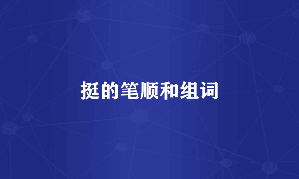 挺的笔顺和组词