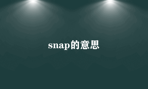 snap的意思