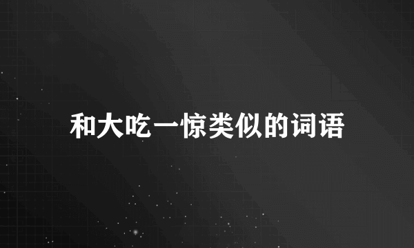 和大吃一惊类似的词语