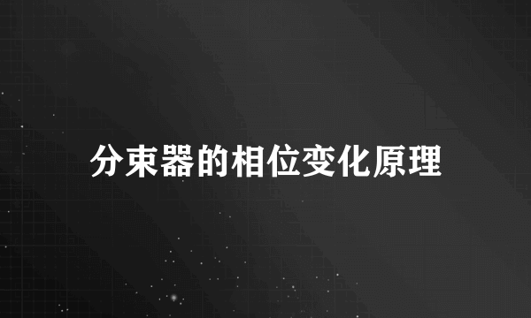 分束器的相位变化原理
