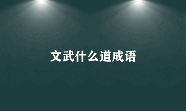 文武什么道成语