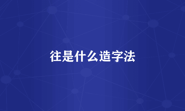 往是什么造字法
