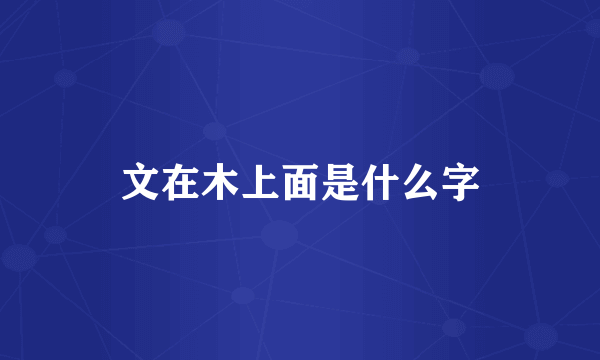 文在木上面是什么字