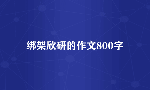 绑架欣研的作文800字
