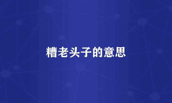 糟老头子的意思