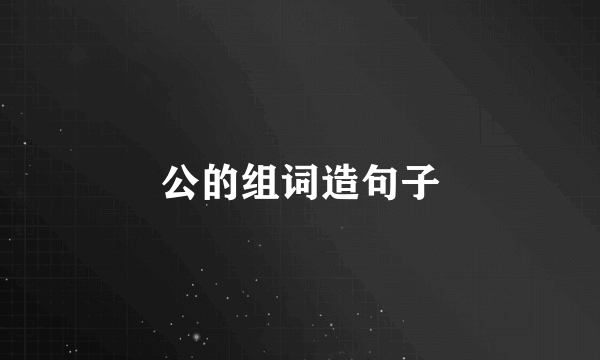 公的组词造句子