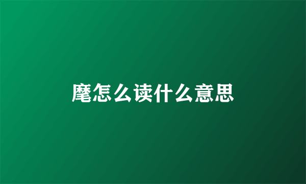 麾怎么读什么意思