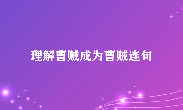 理解曹贼成为曹贼连句