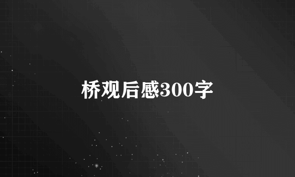 桥观后感300字