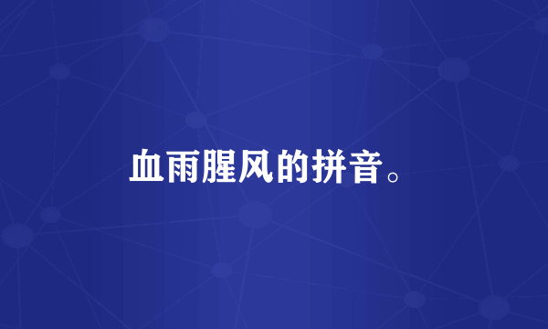 血雨腥风的拼音。