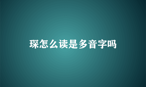 琛怎么读是多音字吗