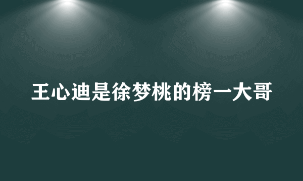 王心迪是徐梦桃的榜一大哥