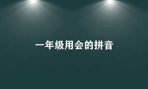 一年级用会的拼音