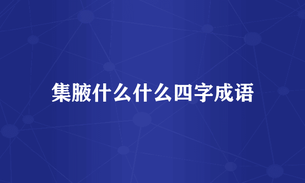 集腋什么什么四字成语