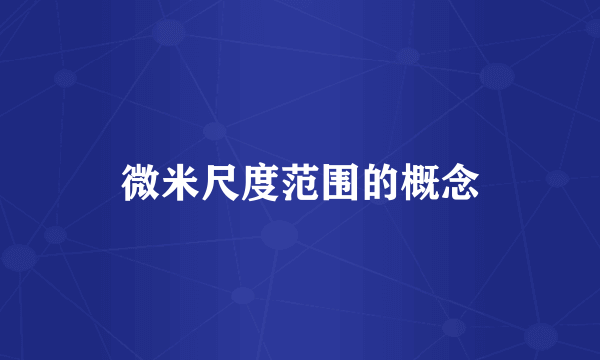 微米尺度范围的概念