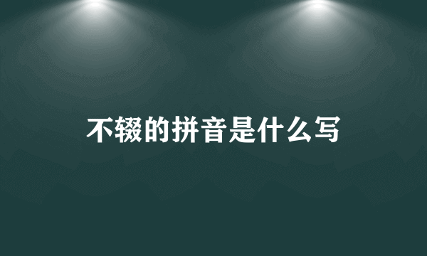 不辍的拼音是什么写