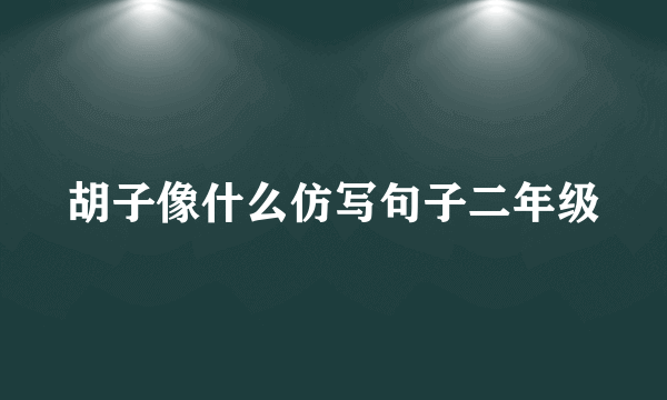 胡子像什么仿写句子二年级