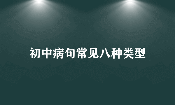 初中病句常见八种类型