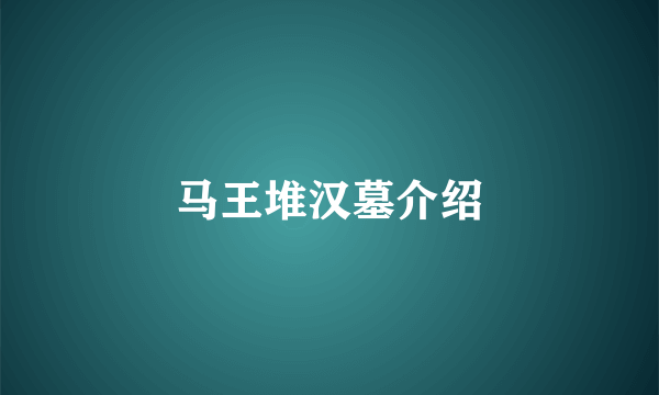 马王堆汉墓介绍