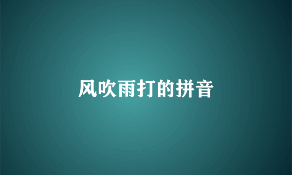 风吹雨打的拼音
