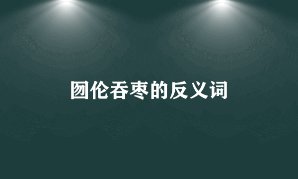 囫伦吞枣的反义词