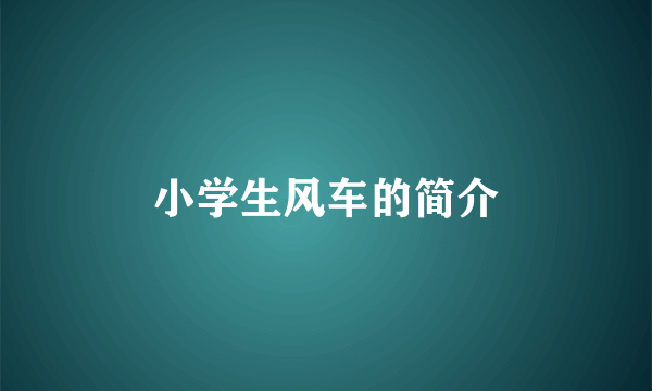 小学生风车的简介
