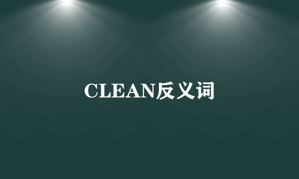 CLEAN反义词