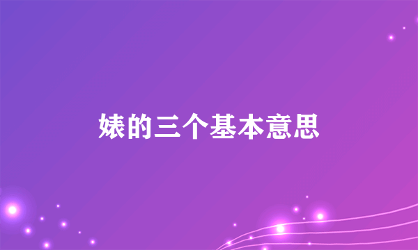 婊的三个基本意思
