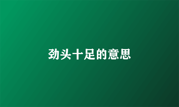 劲头十足的意思