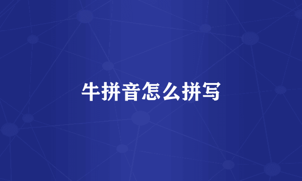 牛拼音怎么拼写