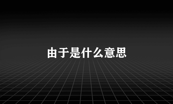 由于是什么意思