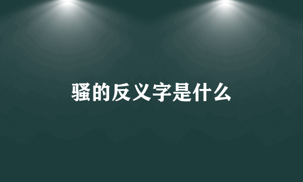 骚的反义字是什么