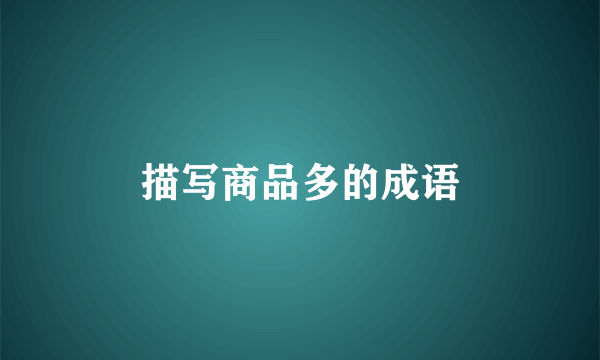 描写商品多的成语