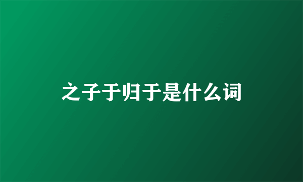 之子于归于是什么词