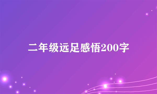 二年级远足感悟200字
