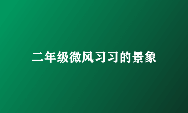 二年级微风习习的景象