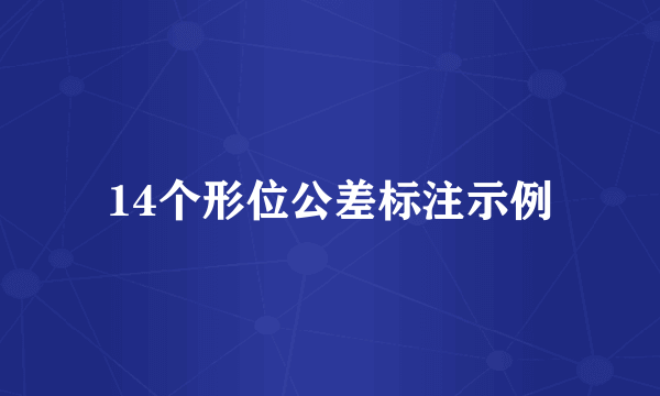 14个形位公差标注示例