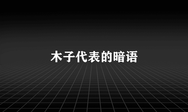 木子代表的暗语