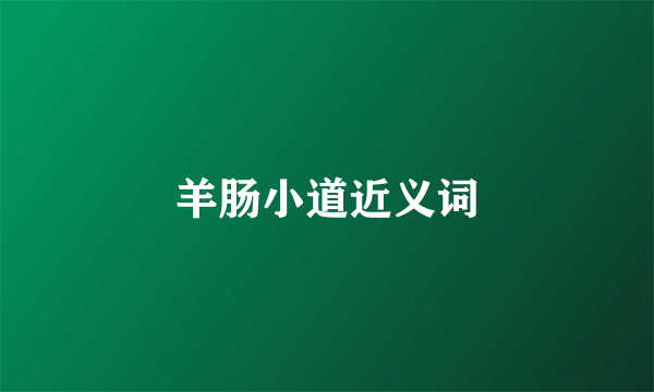 羊肠小道近义词