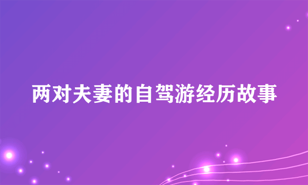 两对夫妻的自驾游经历故事