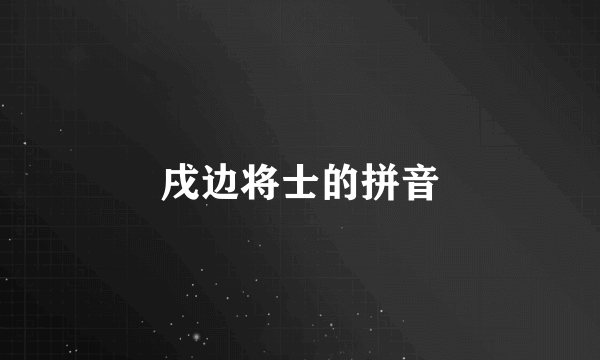戌边将士的拼音