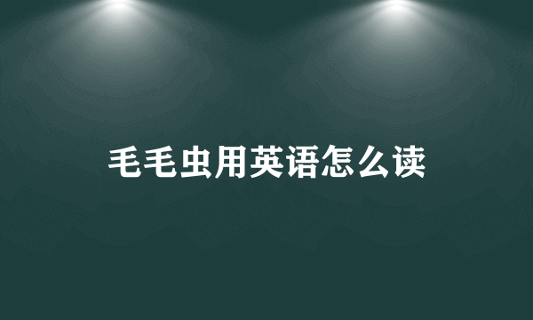 毛毛虫用英语怎么读