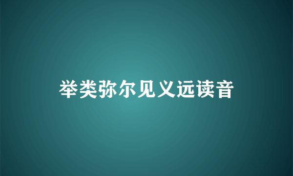 举类弥尔见义远读音